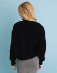Chunky Cable Knit Cropped Cardigan
