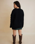 Dreamy Days Cable Knit Open Cardigan