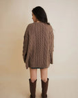 Dreamy Days Cable Knit Open Cardigan