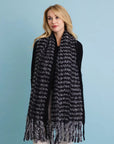 Soft Chenille Tassel Scarf