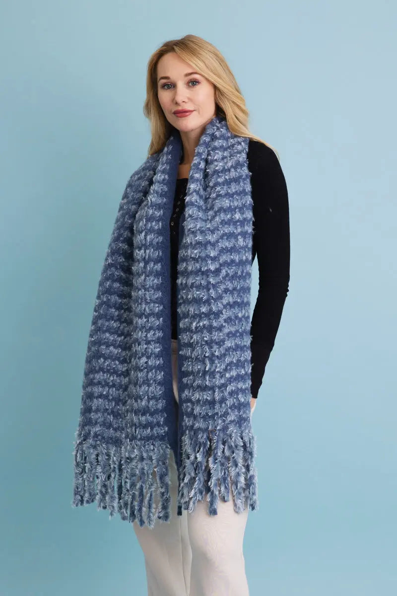 Soft Chenille Tassel Scarf