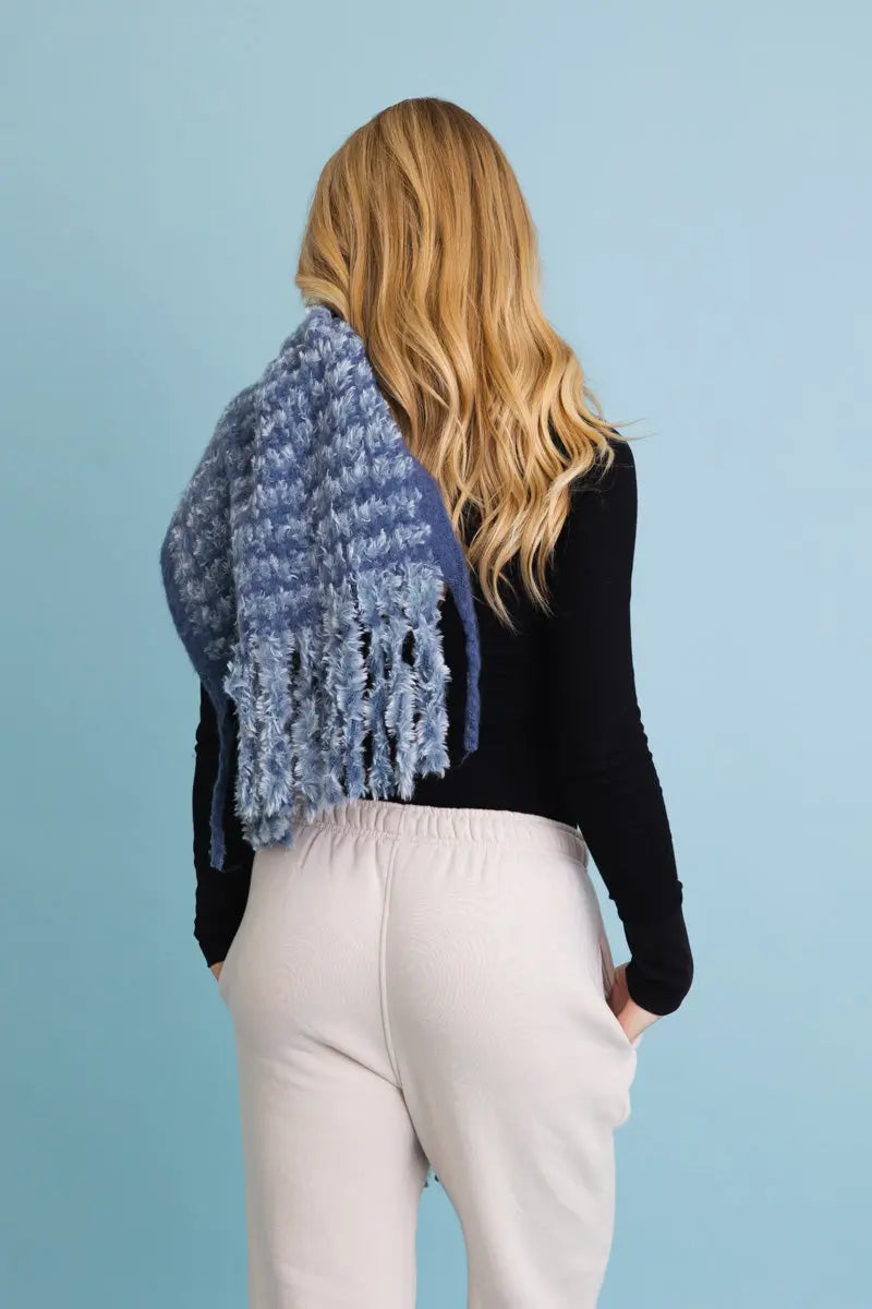 Soft Chenille Tassel Scarf