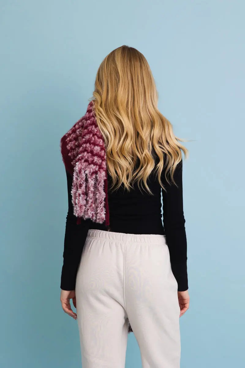 Soft Chenille Tassel Scarf