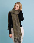 Soft Chenille Tassel Scarf