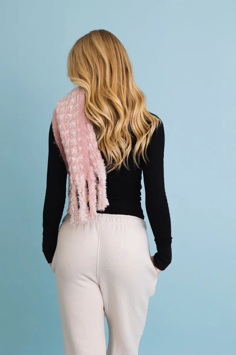 Soft Chenille Tassel Scarf