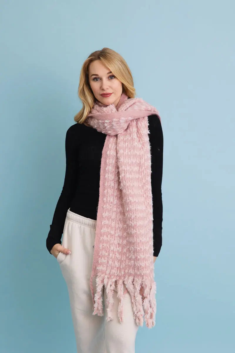 Soft Chenille Tassel Scarf