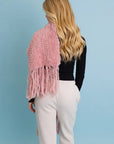 Bouclé Fringe Blanket Scarf