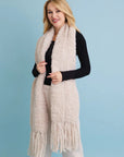 Bouclé Fringe Blanket Scarf
