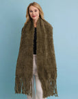 Bouclé Fringe Blanket Scarf