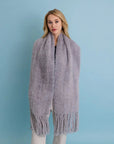 Bouclé Fringe Blanket Scarf