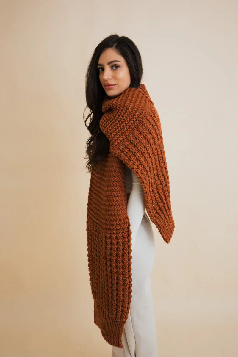 Waffle Weave Oversized Scarf