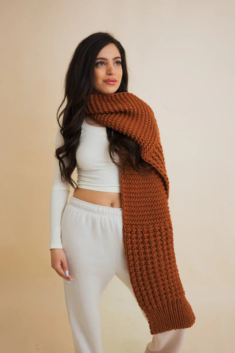 Waffle Weave Oversized Scarf