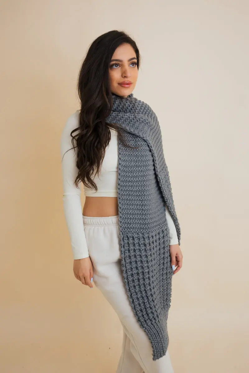 Waffle Weave Oversized Scarf
