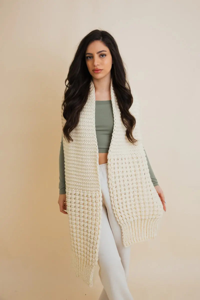 Waffle Weave Oversized Scarf