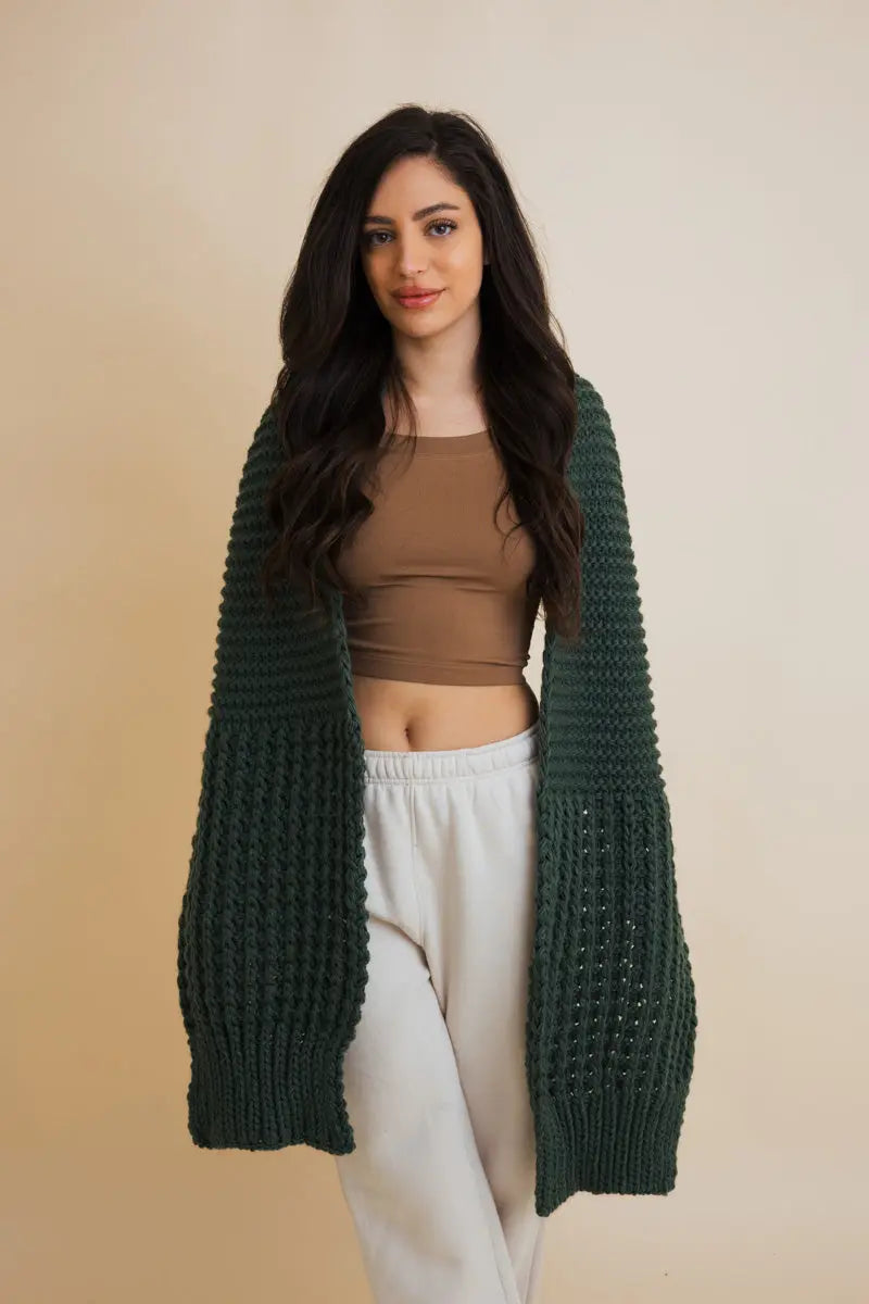 Waffle Weave Oversized Scarf
