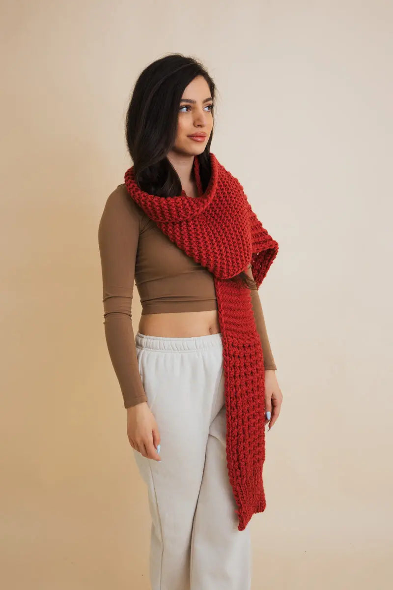 Waffle Weave Oversized Scarf