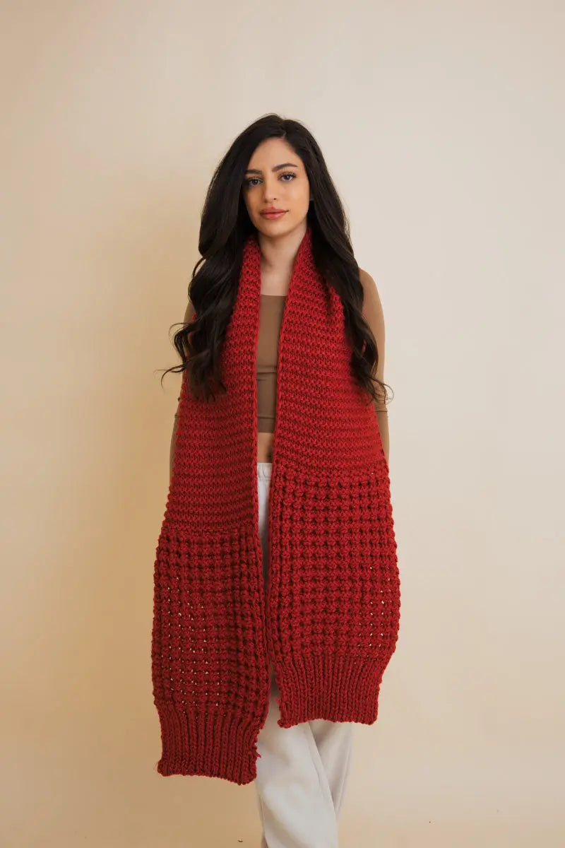 Waffle Weave Oversized Scarf