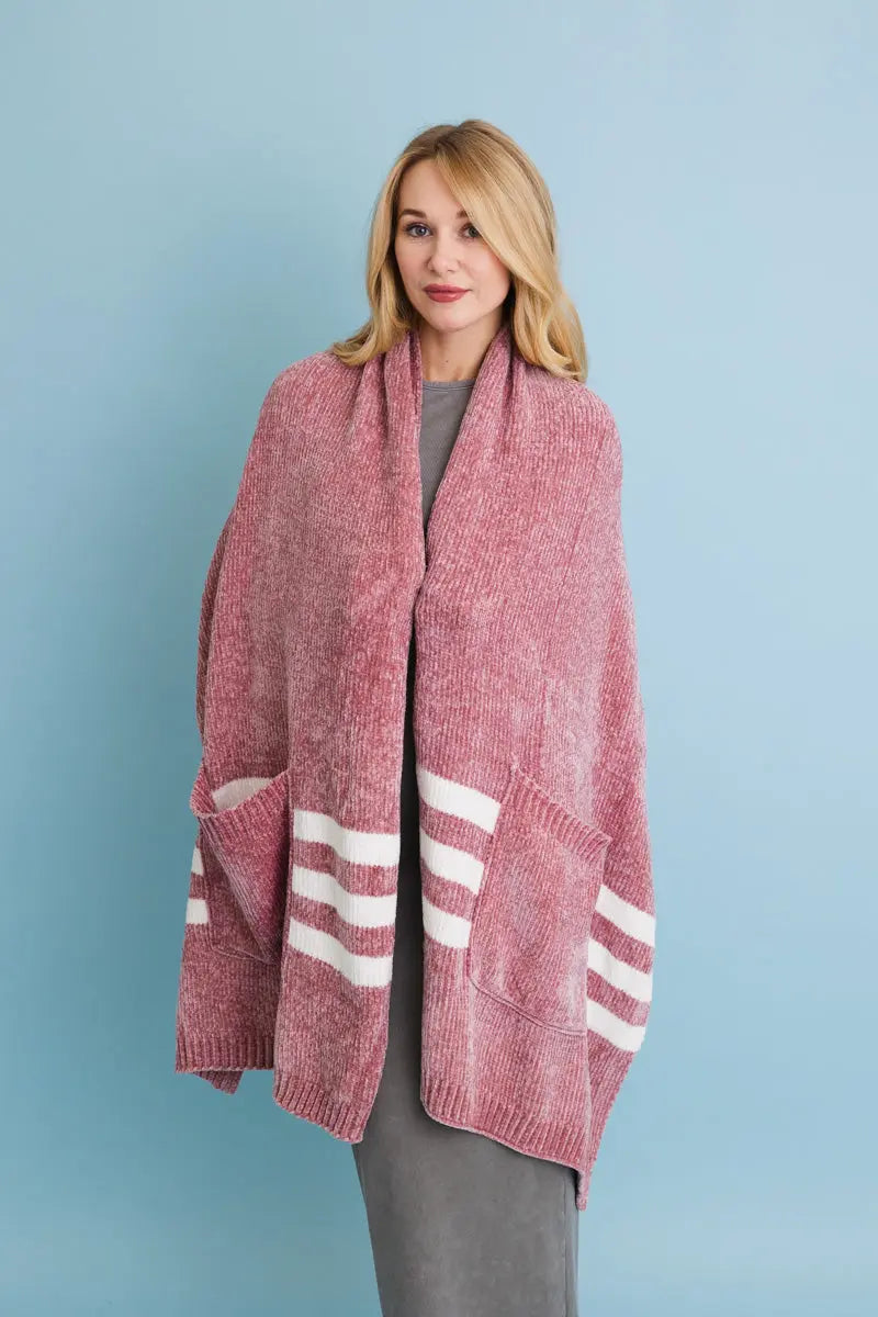 Soft Chenille Pocket Scarf