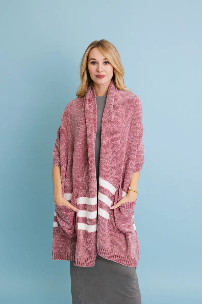Soft Chenille Pocket Scarf
