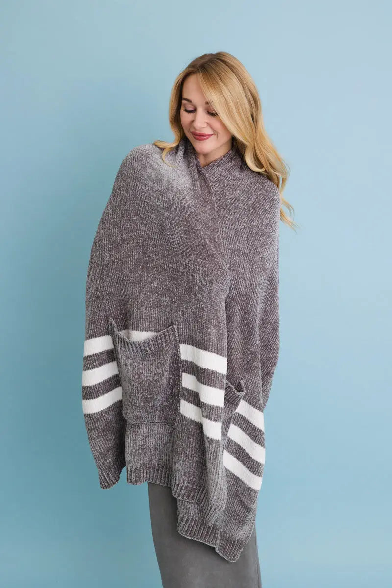 Soft Chenille Pocket Scarf