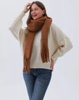 Classic Oversized Tassel Knit Scarf