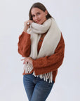 Classic Oversized Tassel Knit Scarf