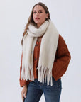 Classic Oversized Tassel Knit Scarf