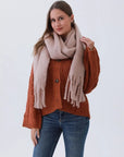 Classic Oversized Tassel Knit Scarf