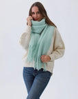 Classic Oversized Tassel Knit Scarf