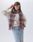 Classic Plaid Fringe Scarf