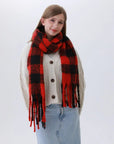 Classic Plaid Fringe Scarf