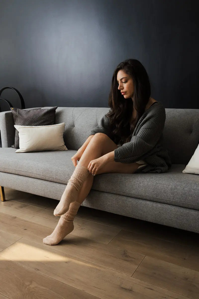 Slouchy Knit Boot Socks – Cozy Scrunch Socks