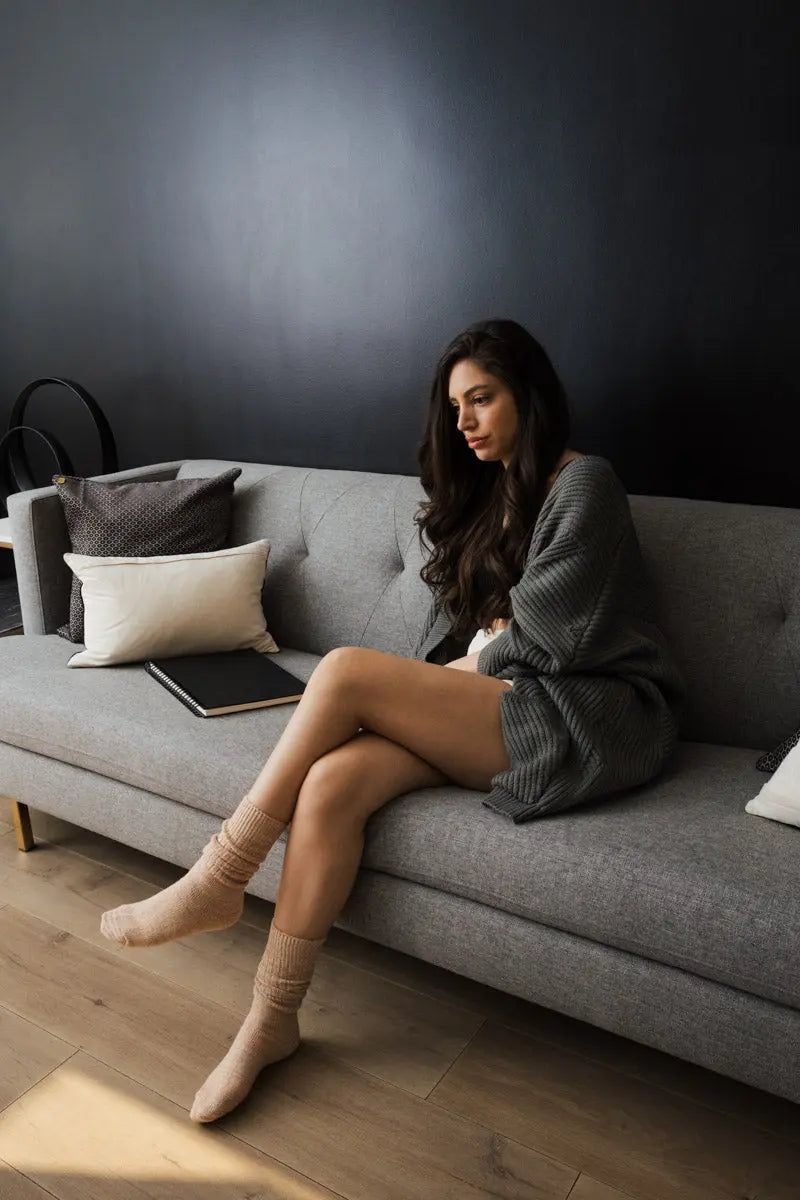 Slouchy Knit Boot Socks – Cozy Scrunch Socks