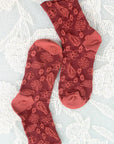 Cashew Print Crew Socks – Soft Patterned Women’s Socks