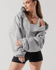 Full Size Zip Cloud Hoodie - Heather Grey