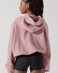 Full Size Zip Cloud Hoodie - Blush