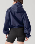 Full Size Zip Cloud Hoodie - Academic Navy