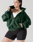 Full Size Zip Cloud Hoodie - Game Time Green