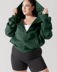 Full Size Zip Cloud Hoodie - Game Time Green