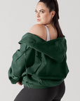 Full Size Zip Cloud Hoodie - Game Time Green