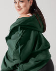 Full Size Zip Cloud Hoodie - Game Time Green