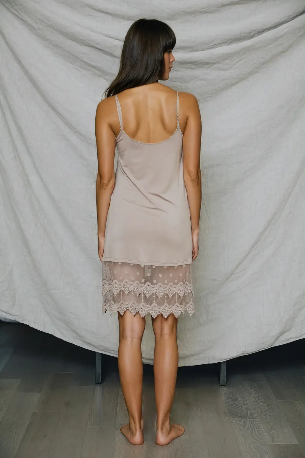 Lace Hem Layering Slip Dress
