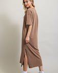 Vented Heavy Cotton Washed Dress