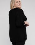 Eesome Plus Size Crew Neck Knit Sweater