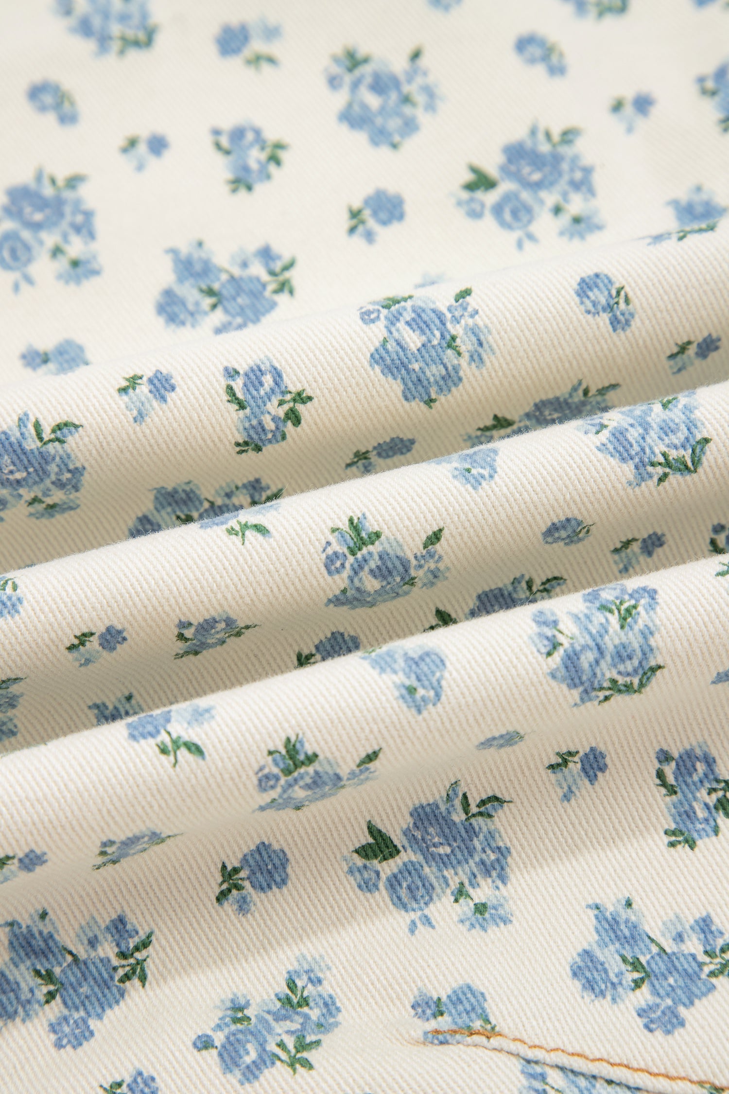 Floral Grommet Knot Waist Barrel Leg Jeans