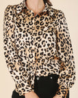Lilou Satin Leopard Blouse