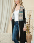 Mixed Media Maxi Cardigan