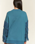 Plus Jade By Jane Studded Fringe Sleeve Top