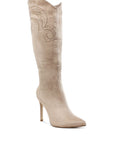 Becks Rhinestone Patterned Calf Boots