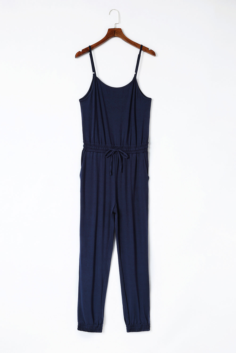 Spaghetti Strap Jumpsuit with Pockets - Online Only